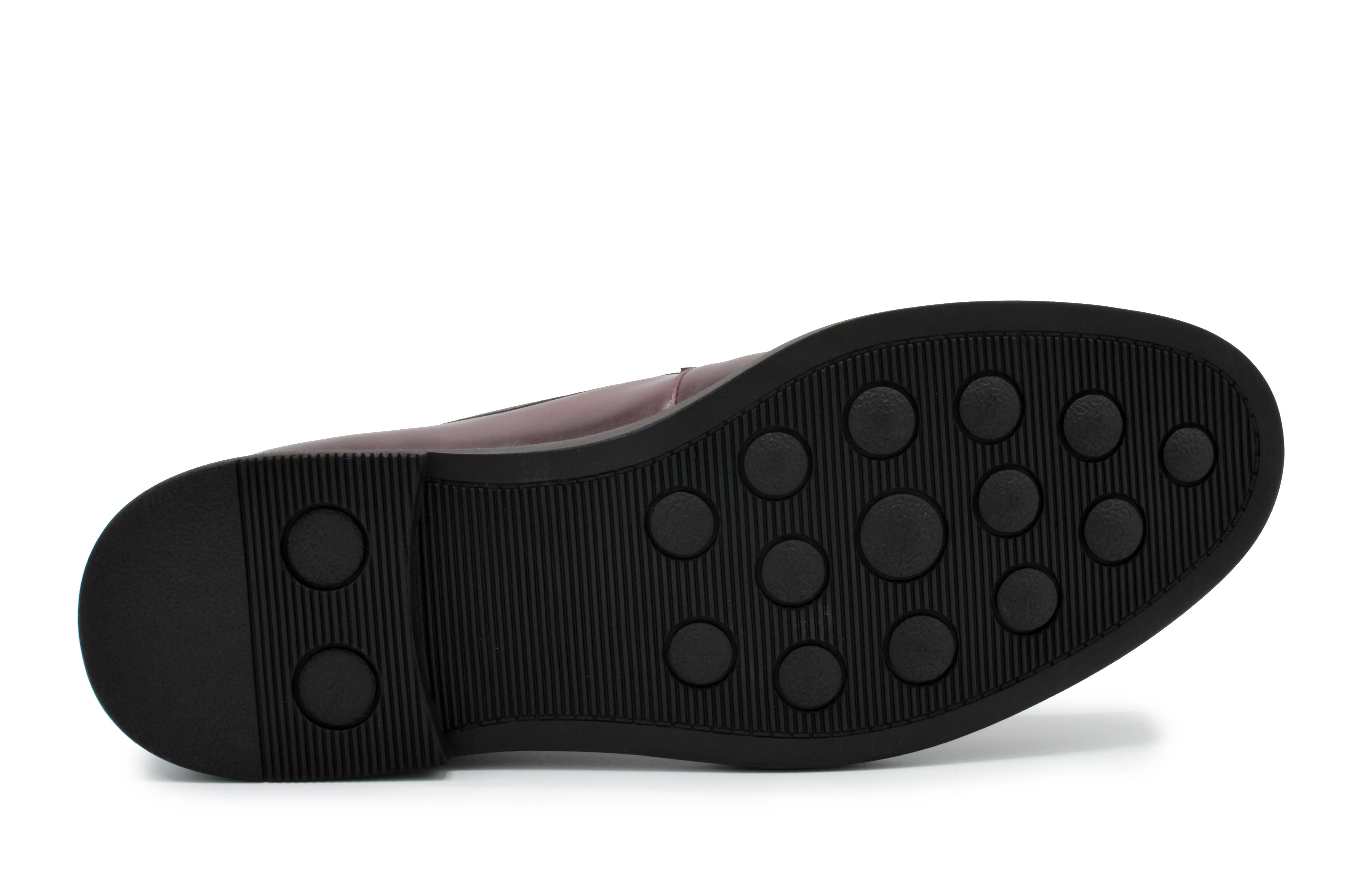 Monaco Plain Toe Dress Shoes - Maroon