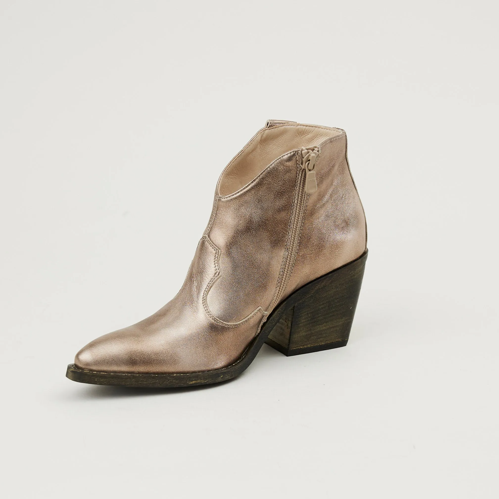 NeroGiardini Metallic Leather Western Boots
