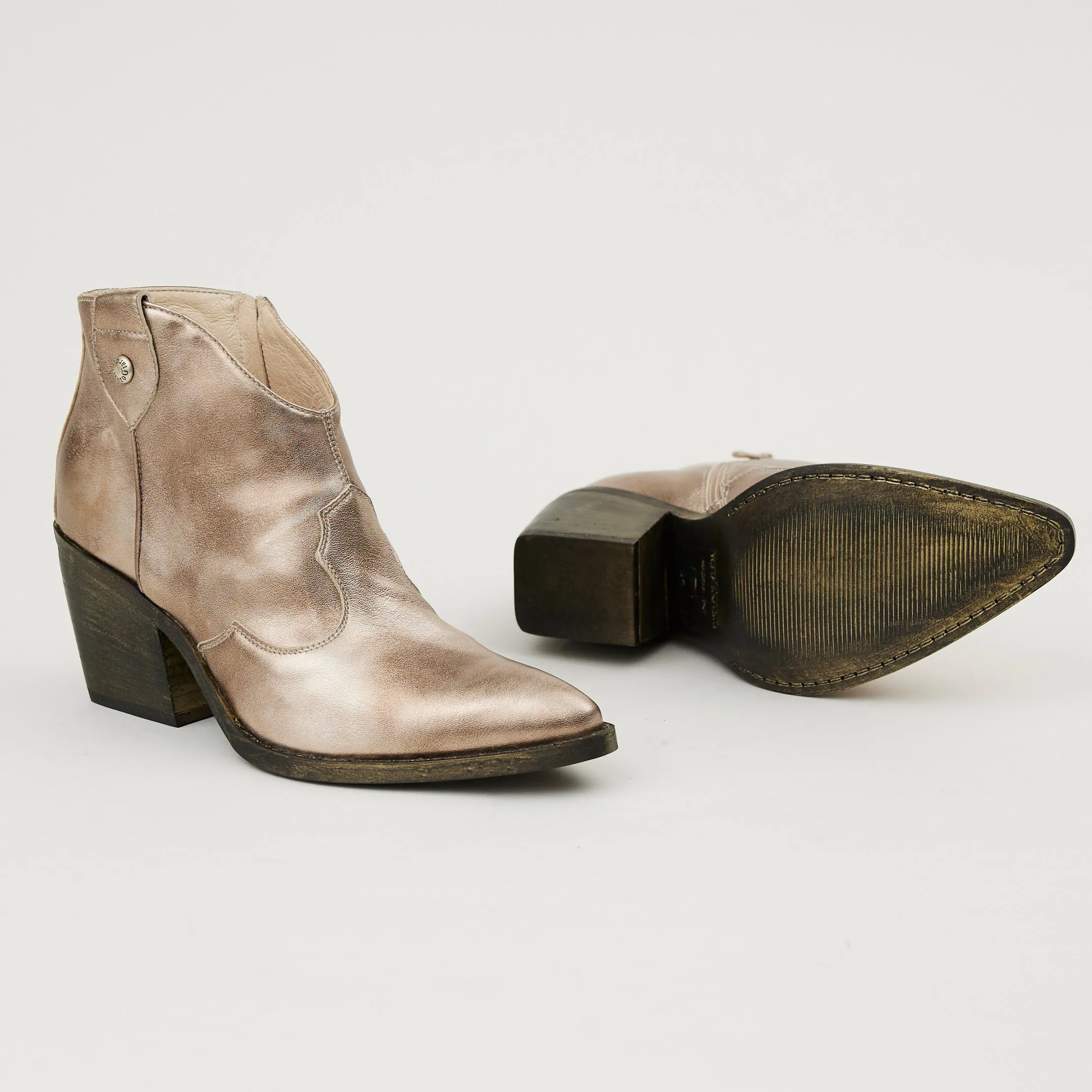 NeroGiardini Metallic Leather Western Boots