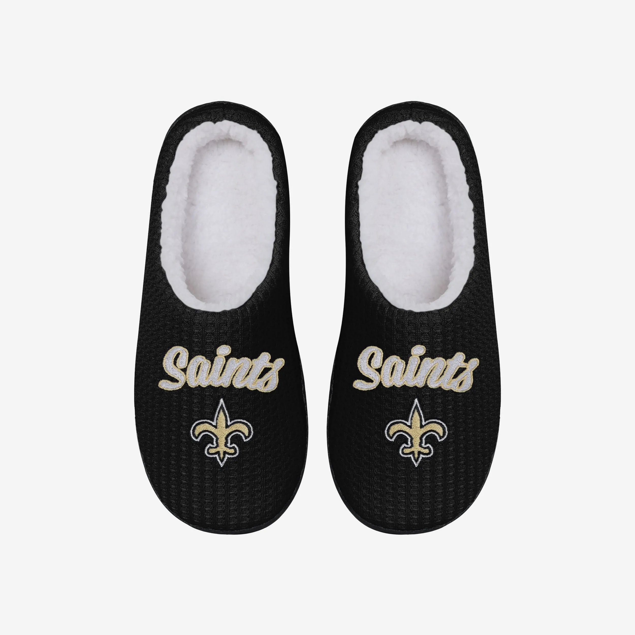New Orleans Saints Womens Sherpa Lined Memory Foam Slipper