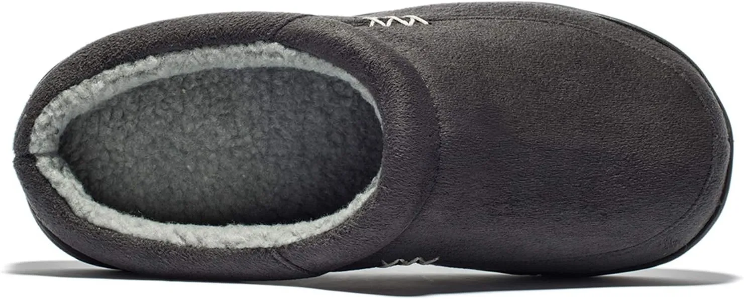 NewDenBer Women's Cozy Memory Foam Slippers Suede Fuzzy Plush Fleece Lined Slip On Indoor Outdoor House Shoes