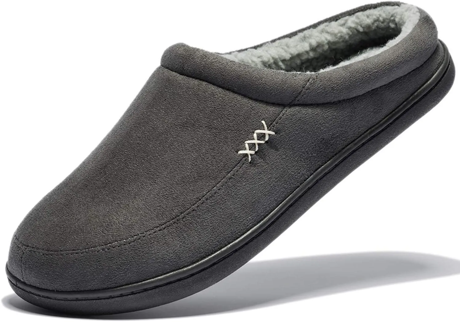 NewDenBer Women's Cozy Memory Foam Slippers Suede Fuzzy Plush Fleece Lined Slip On Indoor Outdoor House Shoes
