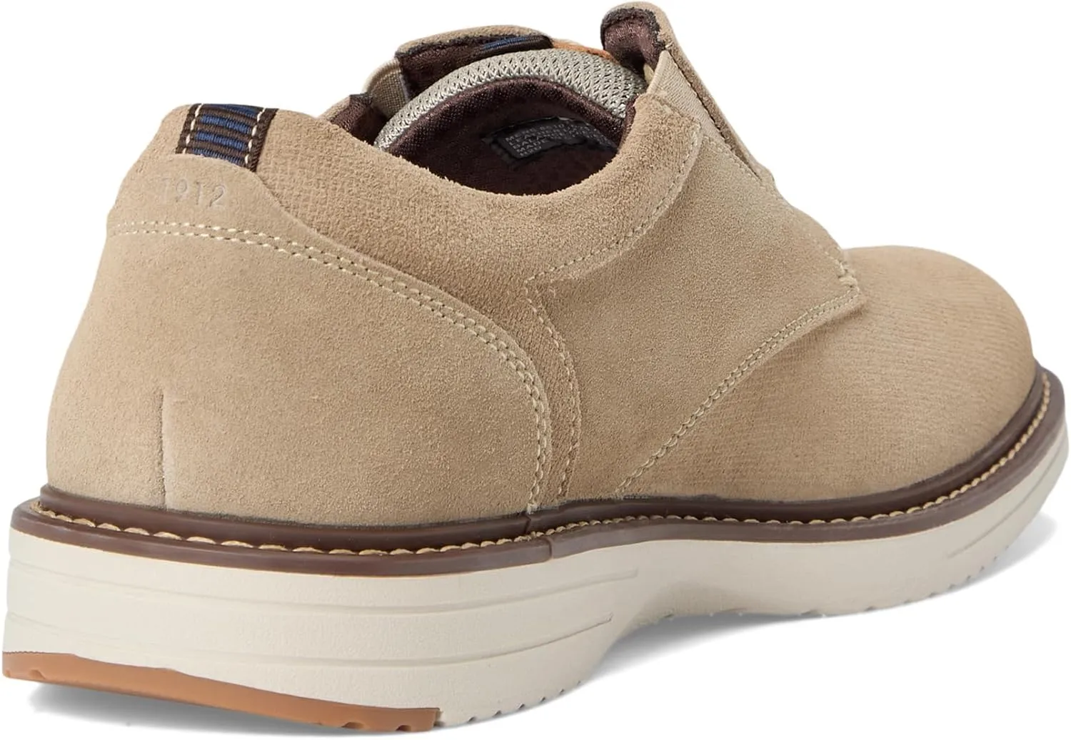Nunn Bush Men's Griff Plain Toe Oxford Lightweight and Comfortable for All Occasions Suede Leather Lace Up