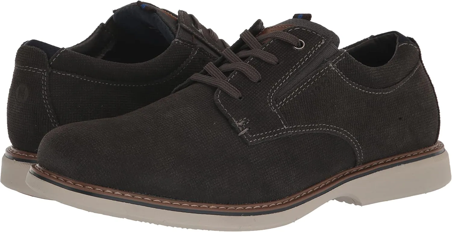 Nunn Bush Men's Otto Plain Toe Oxford Leather Lace Up with Lightweight Sole