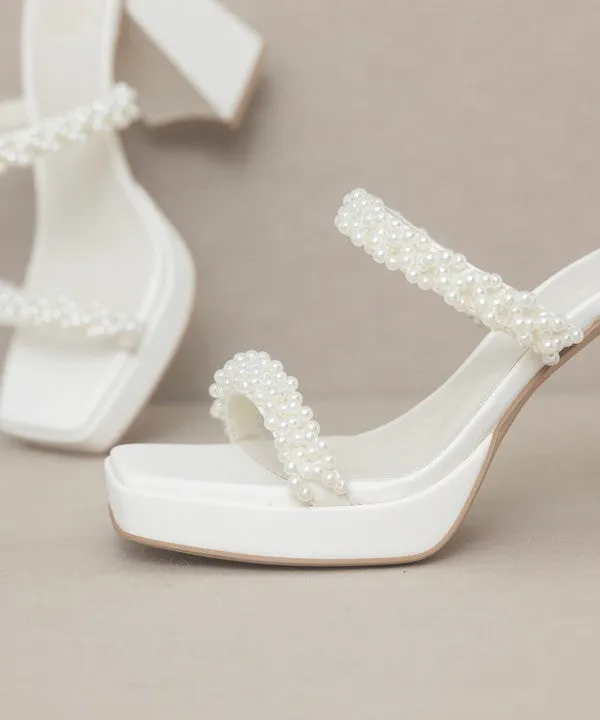OASIS SOCIETY Aliza - Pearl Strapped Summer Heel