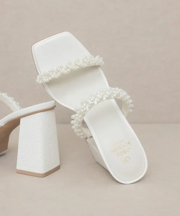 OASIS SOCIETY Aliza - Pearl Strapped Summer Heel