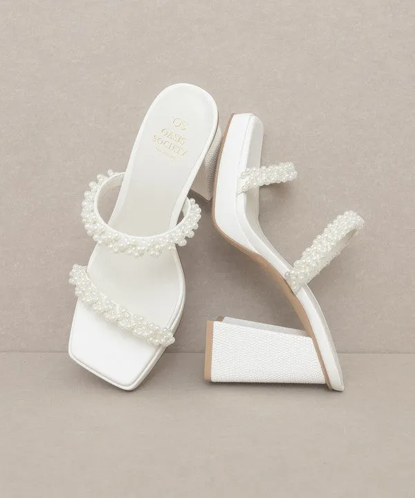 OASIS SOCIETY Aliza - Pearl Strapped Summer Heel