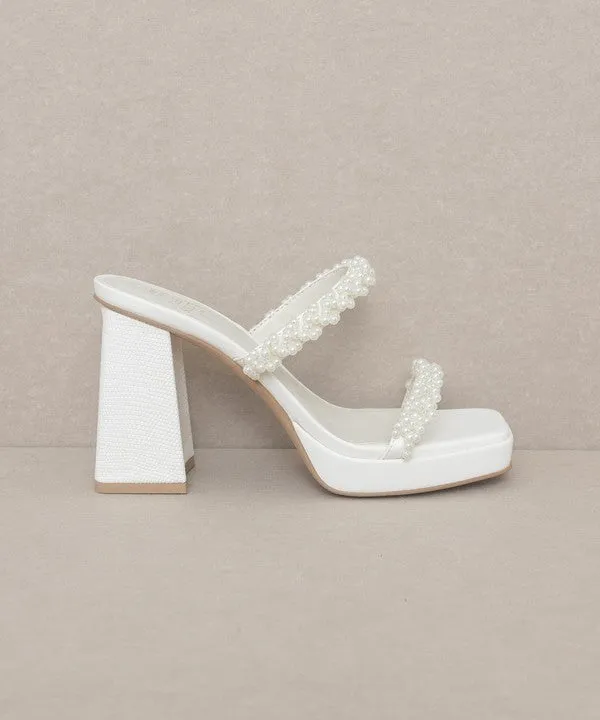 OASIS SOCIETY Aliza - Pearl Strapped Summer Heel