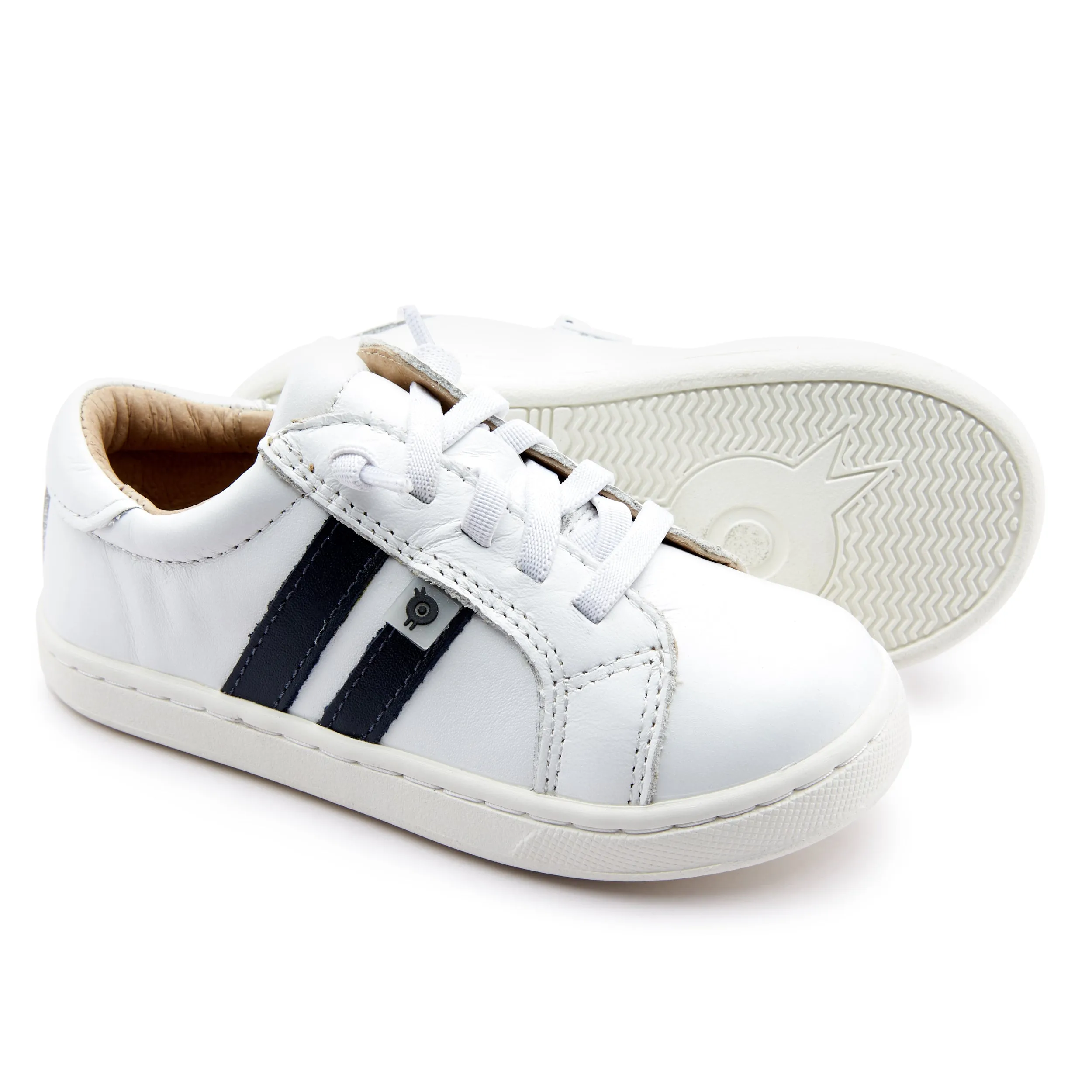 Old Soles Girl's and Boy's 6156 Low Roller Sneakers - Snow/Navy