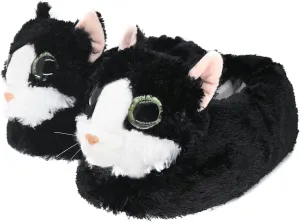 Onmygogo Indoor Fuzzy Winter Animal Cat Plush Slippers for Women Men Kids,Faux Fur,Warm House Slipper