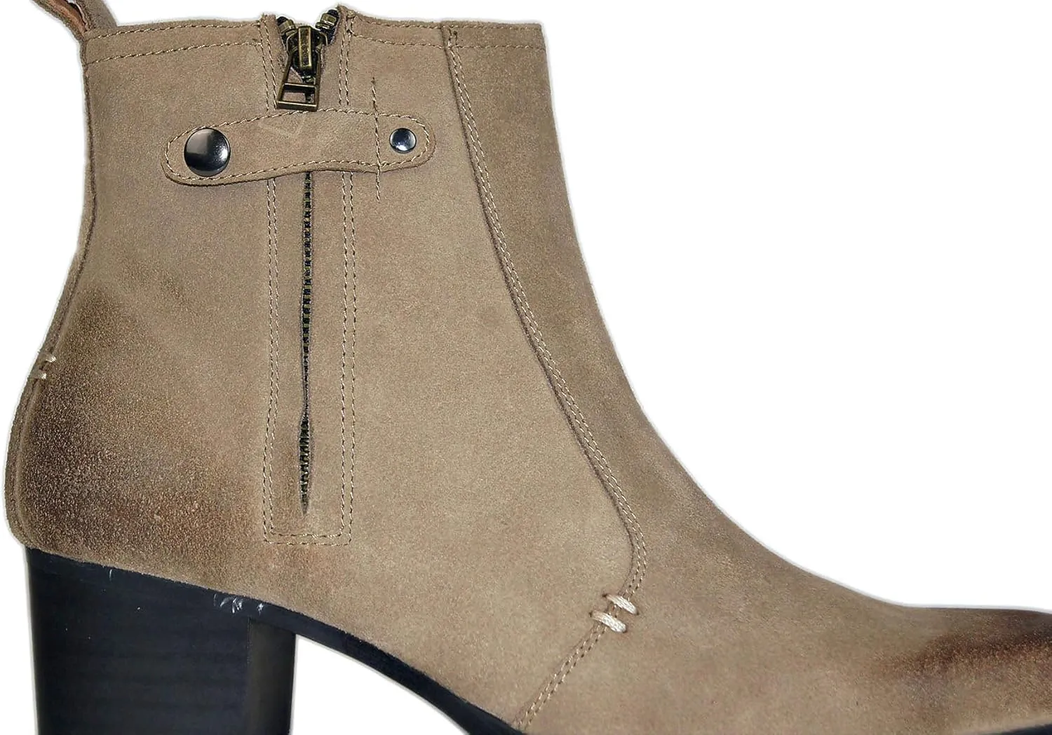 OSSTONE Dress Boot for Men Leather Chukka Designer Chelsea Boots Casual Heel Shoes Zipper-up OS-JY004-US