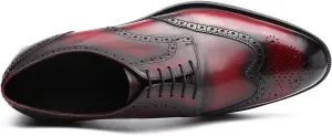 Oxford for Men Formal Shoes Hand Made Dress Italian Genuien Grain Leather Luxury Custom Brogue Wingtips Round Toe Lace Up