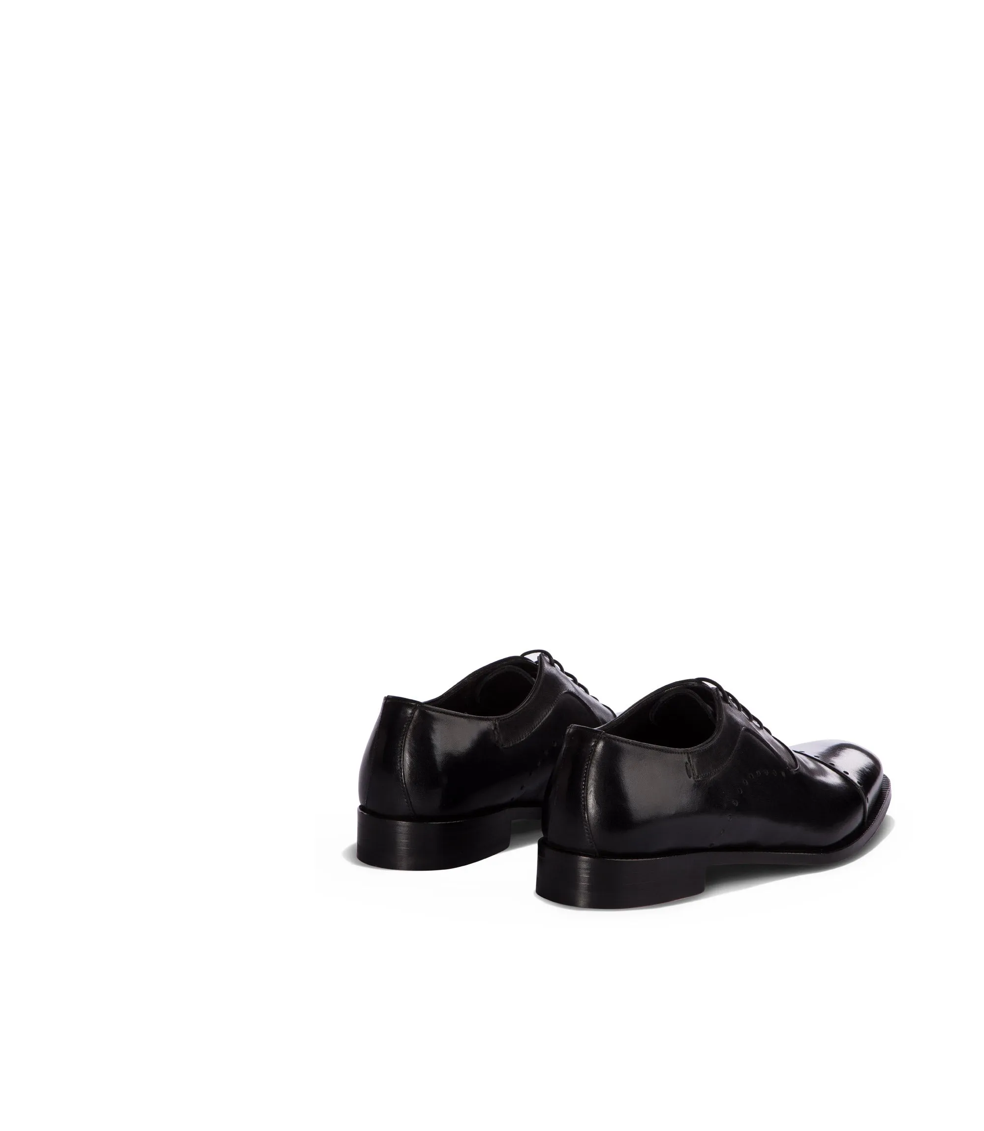 Oxford in pelle nera brogue