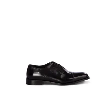 Oxford in pelle nera brogue