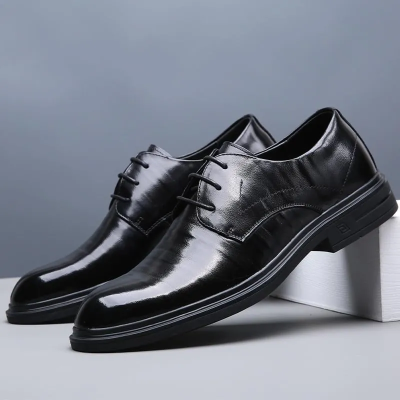 Oxford Shoes for Men Formal Brogue Wingtip Business Casual Mens Dress Prom Leather Comfortable Wedding Shoes