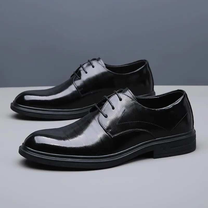 Oxford Shoes for Men Formal Brogue Wingtip Business Casual Mens Dress Prom Leather Comfortable Wedding Shoes