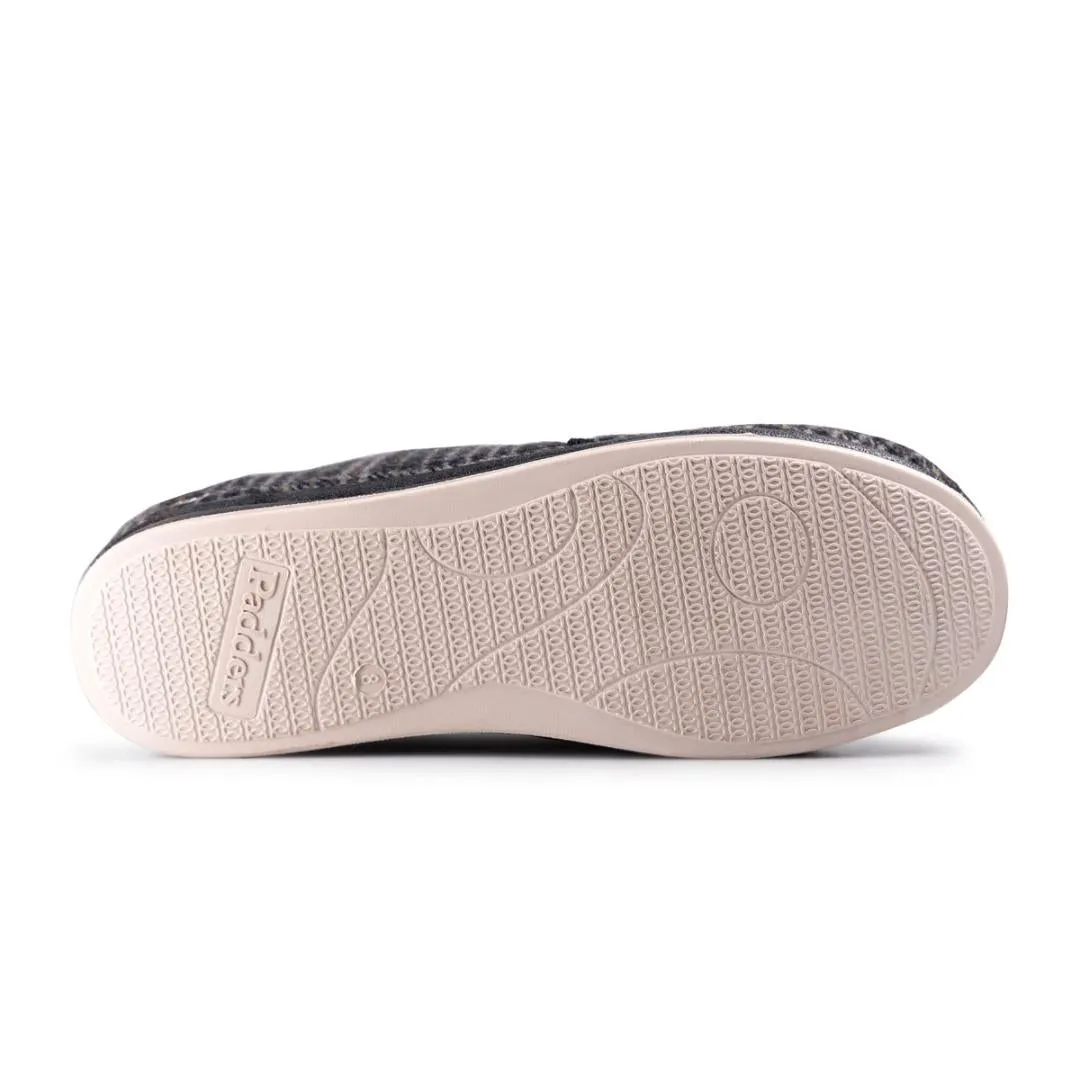 Padders 408S*02 Albert Slippers - Black Mixed Check