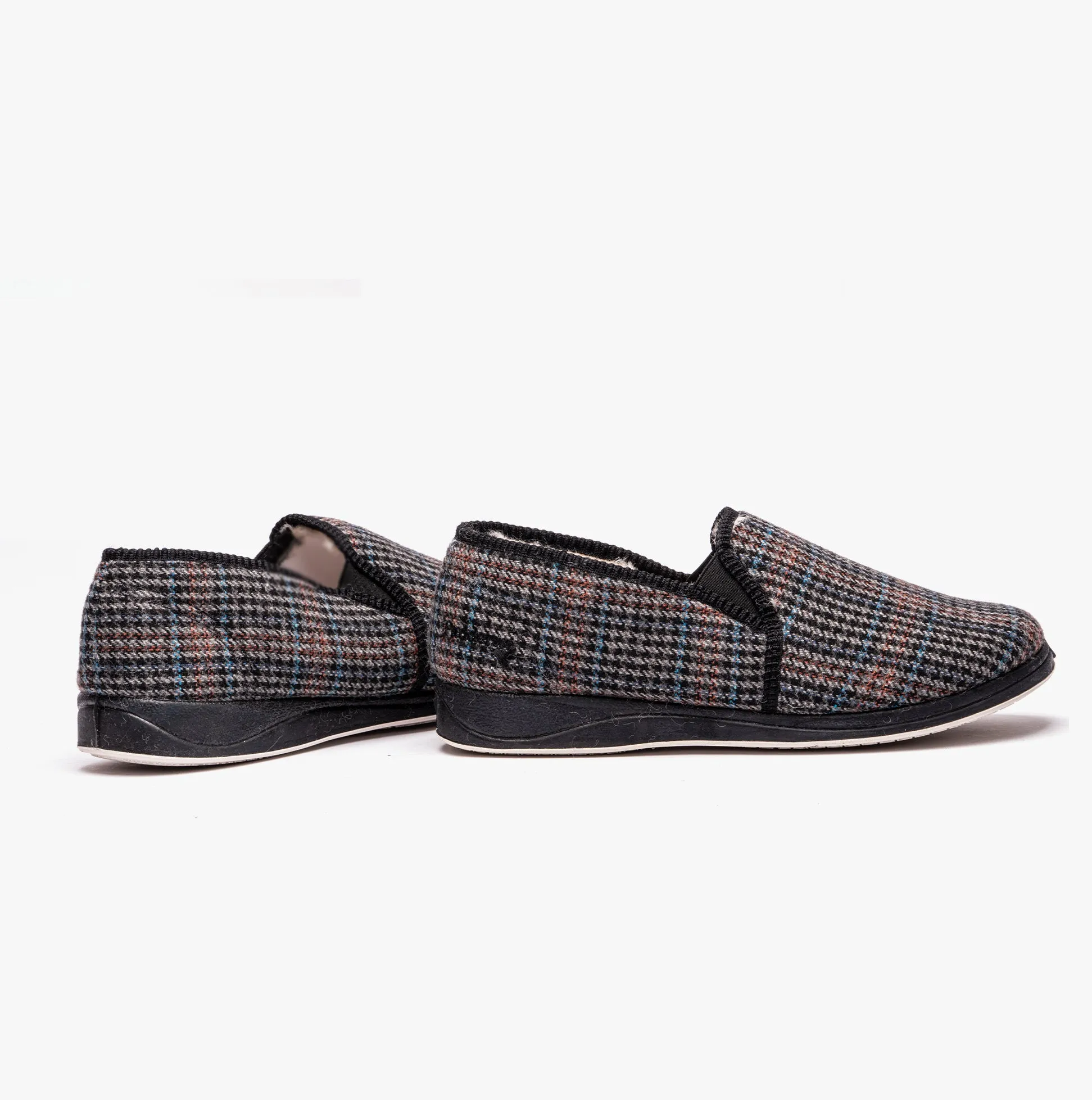 Padders ALBERT 2 Mens (G Fit) Slippers Blue Hounds Tooth