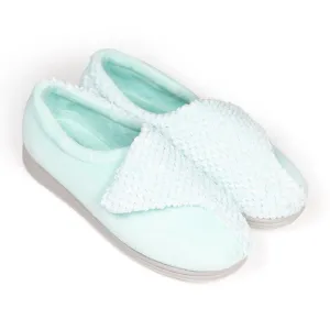 Padders 'Hug' Cross Over Slipper - Mint Popcorn