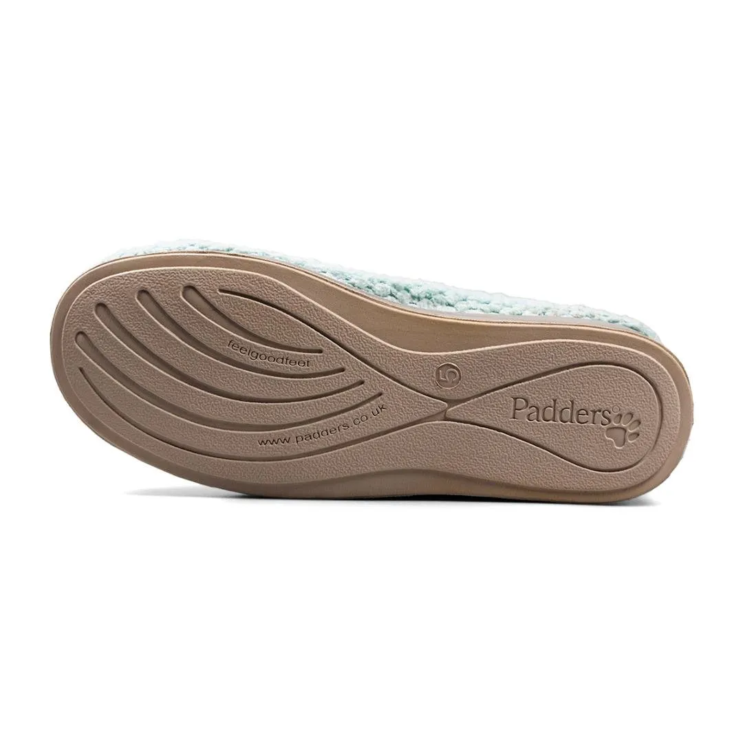 Padders 'Hug' Cross Over Slipper - Mint Popcorn