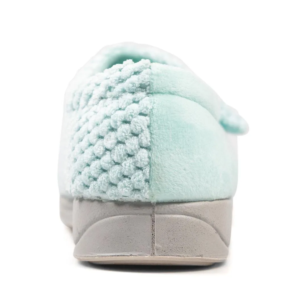 Padders 'Hug' Cross Over Slipper - Mint Popcorn