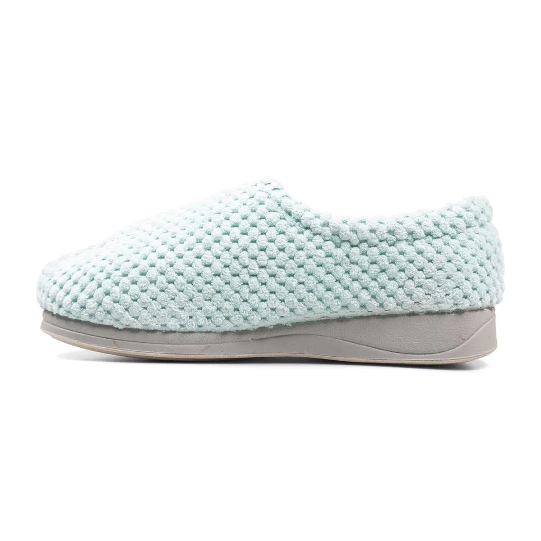 Padders 'Hug' Cross Over Slipper - Mint Popcorn