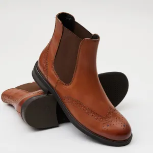 Paul Green Tan Leather Chelsea Boots