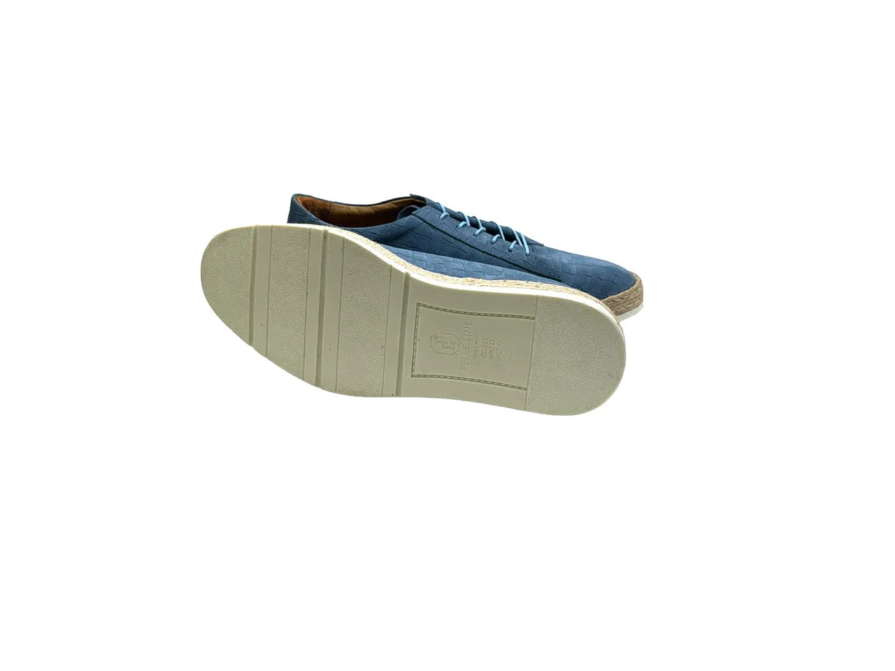 Pelle Line - Monaco Crocco Print Sport- Blue Suede