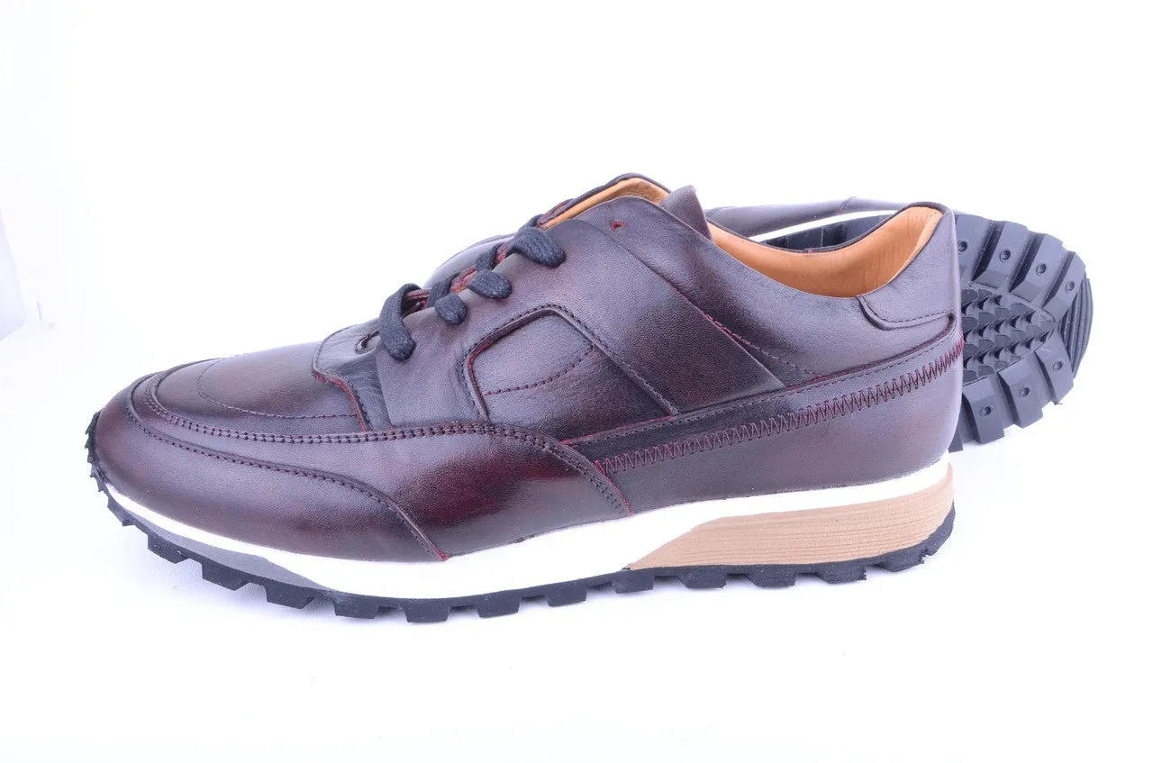 Pelle Line - Raphael Leather sneaker- Burgundy