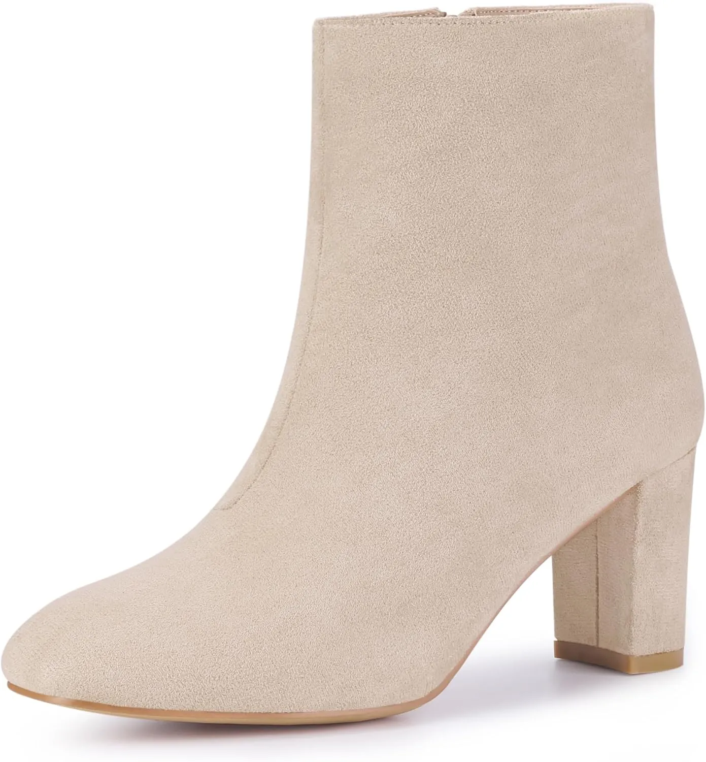Perphy Square Toe Ankle Boot Chunky Heels Boots for Women