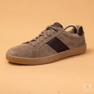 Pius Gabor Men's Low-Top Sneakers, Low Shoes, Interchangeable Sole, Certified Leather, Brown Ebony Mocca