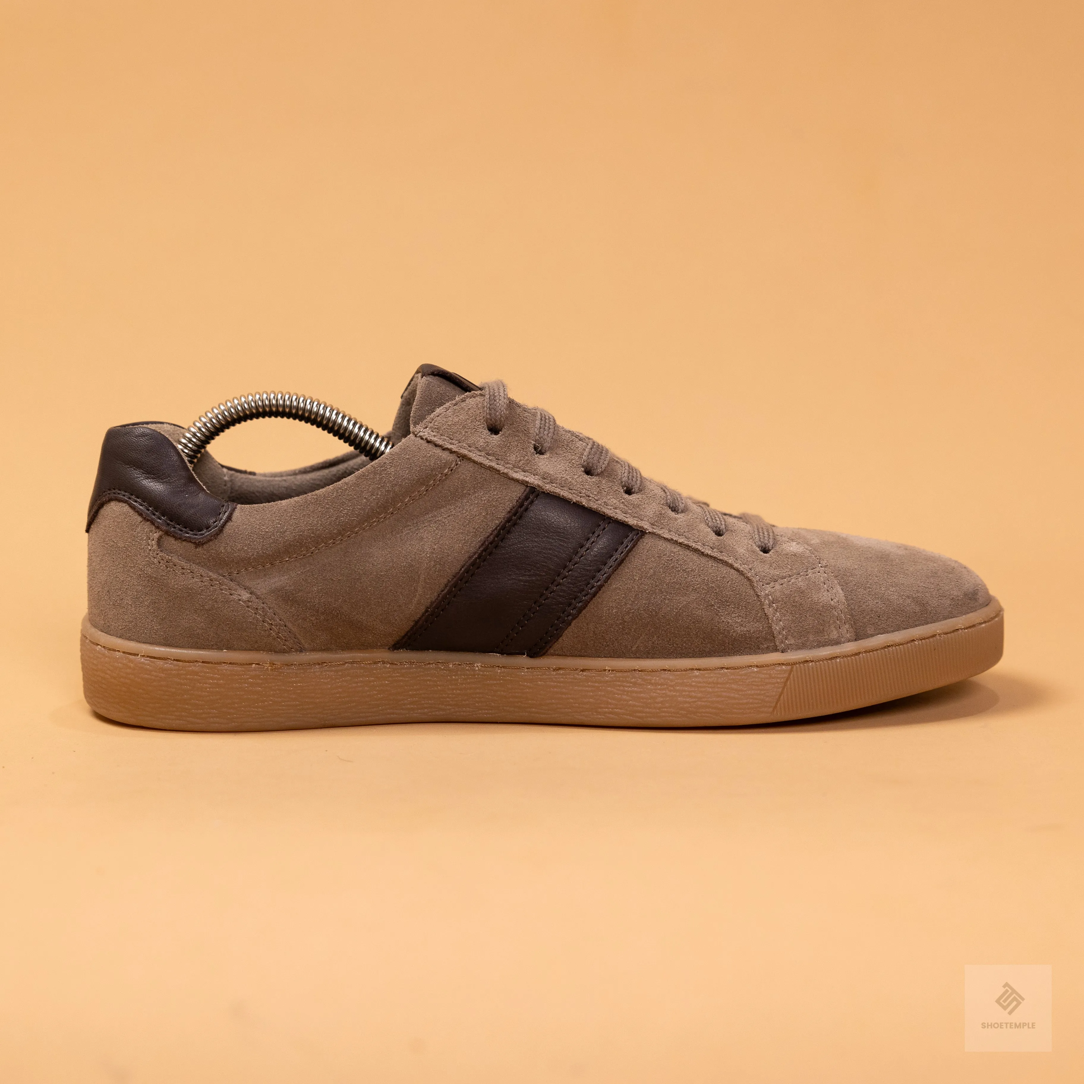 Pius Gabor Men's Low-Top Sneakers, Low Shoes, Interchangeable Sole, Certified Leather, Brown Ebony Mocca