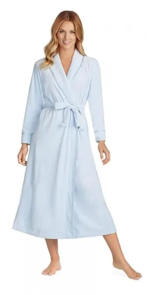 Plush Luxe Velour Robe - Blue Ice