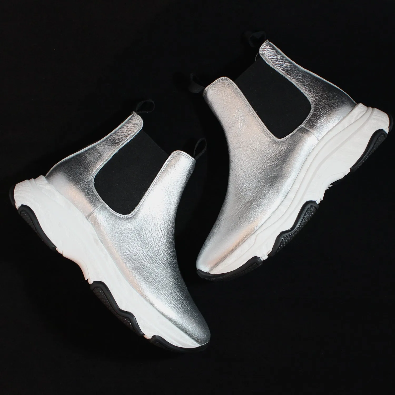 Poppy Chelsea Boot - Silver