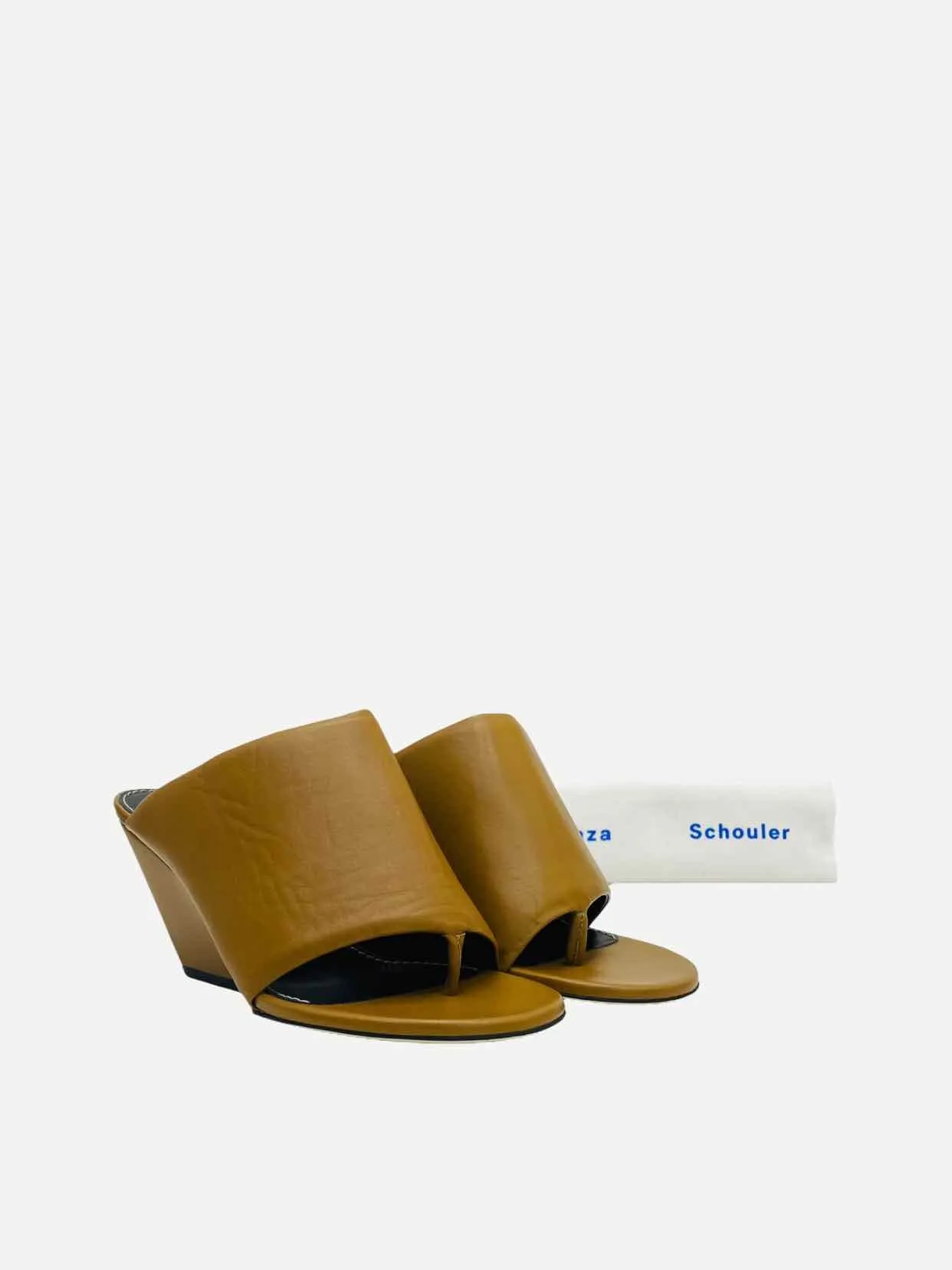 PROENZA SCHOULER Mule Brown Wedges 39