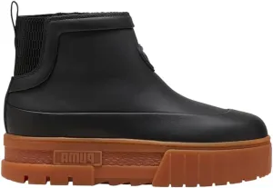 PUMA Womens Mayze Wellis Logo Round Toe Platform Casual Boots Mid Calf Mid Heel 2-3" - Black - Size 10 M