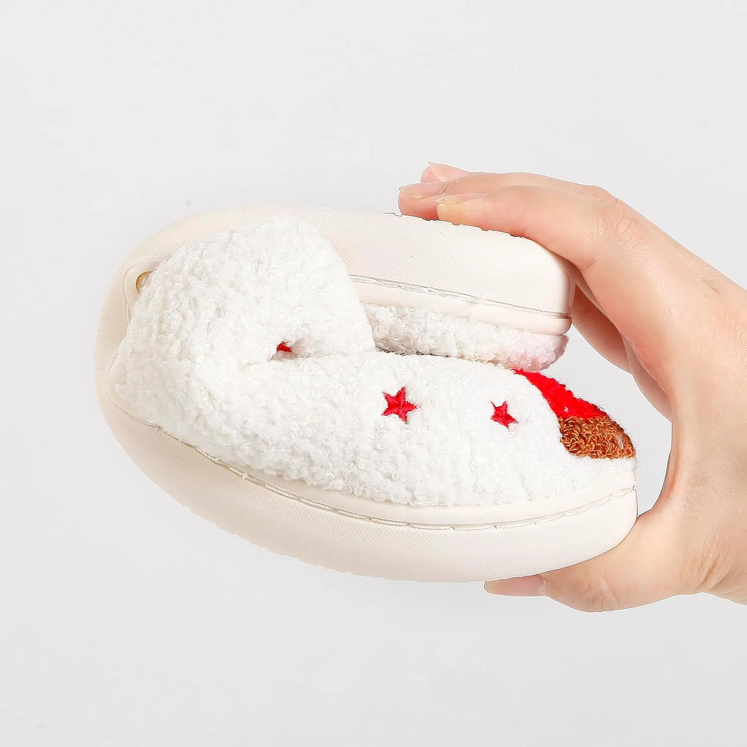 Pumpkin Halloween Slippers for Women Men Memory Foam Cozy Plush Slippers Couple Indoor Hous Slippers