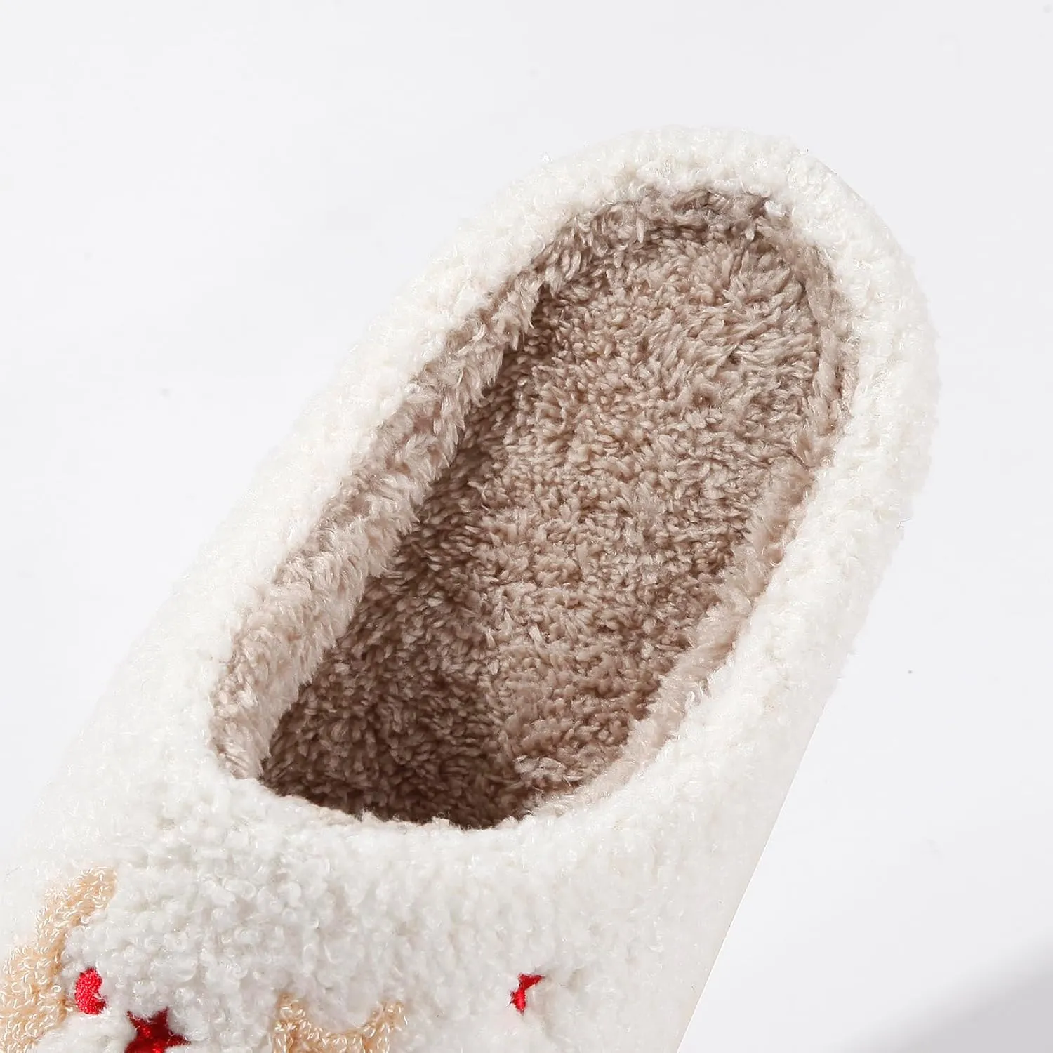 Pumpkin Halloween Slippers for Women Men Memory Foam Cozy Plush Slippers Couple Indoor Hous Slippers