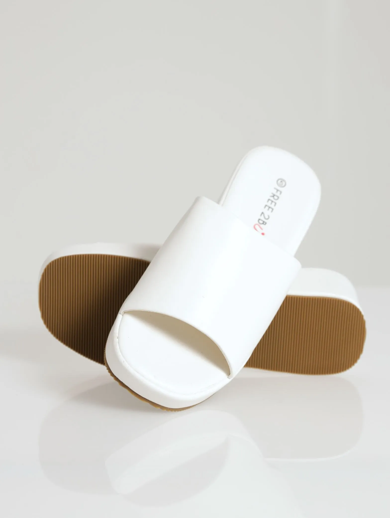 Push-In Mule Flatforms - Off White