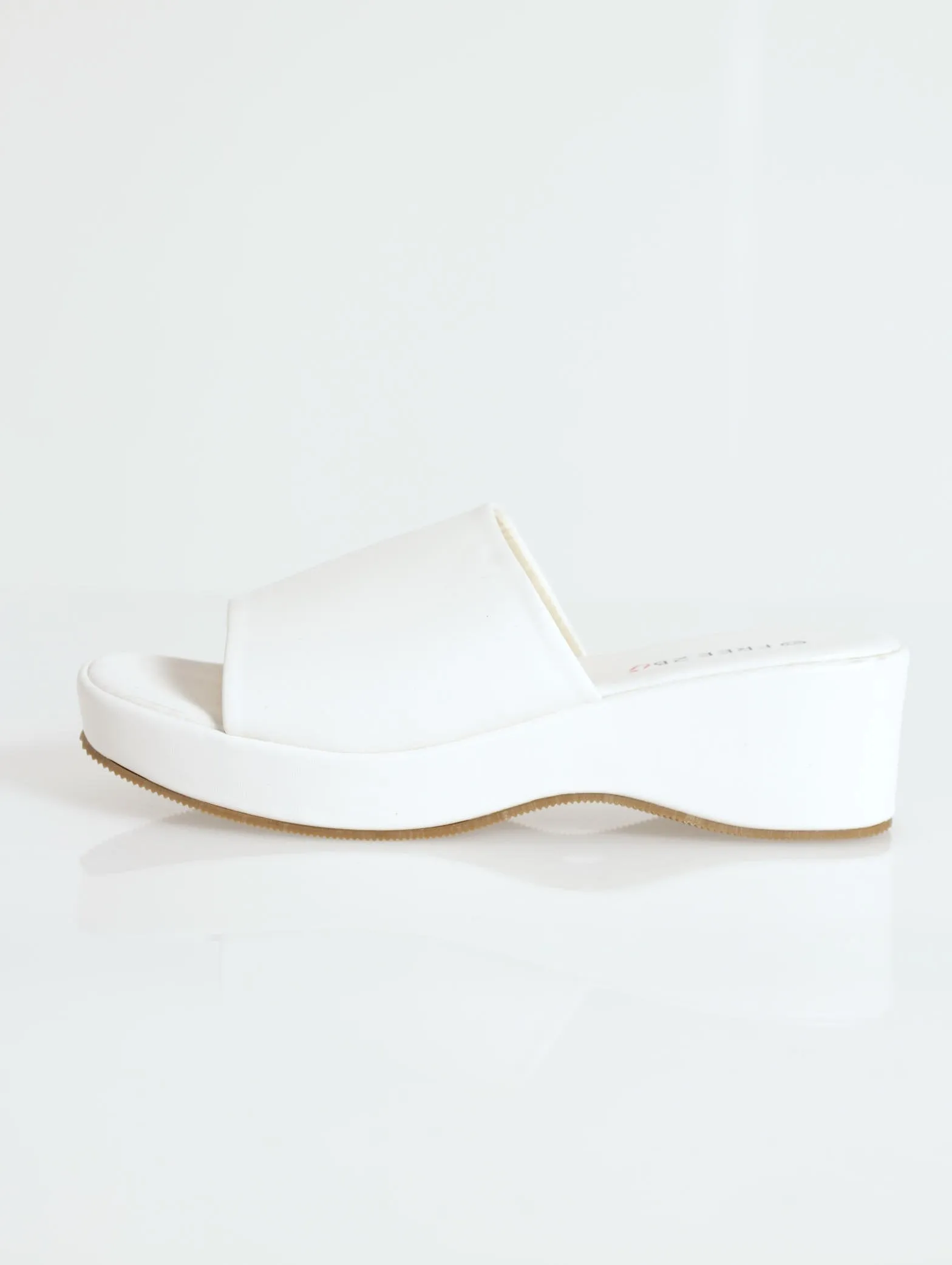 Push-In Mule Flatforms - Off White