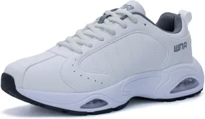 Quseek Mens Running Shoes Air Athletic Fashion Leather Sneakers Comfortable Non Slip Walking Jogging Workout Gym Sports Shoe Size 7-13