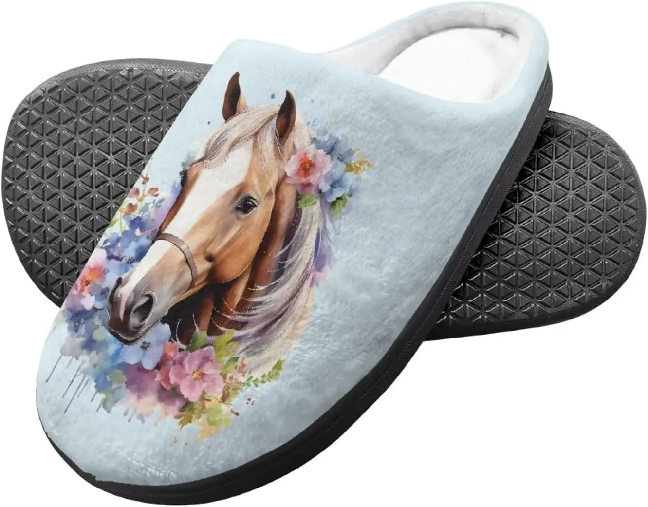 Renewold Boys Girls House Slipper Kids Warm Plush Winter Cotton Slippers Slip On Nonslip Indoor Slippers Shoes