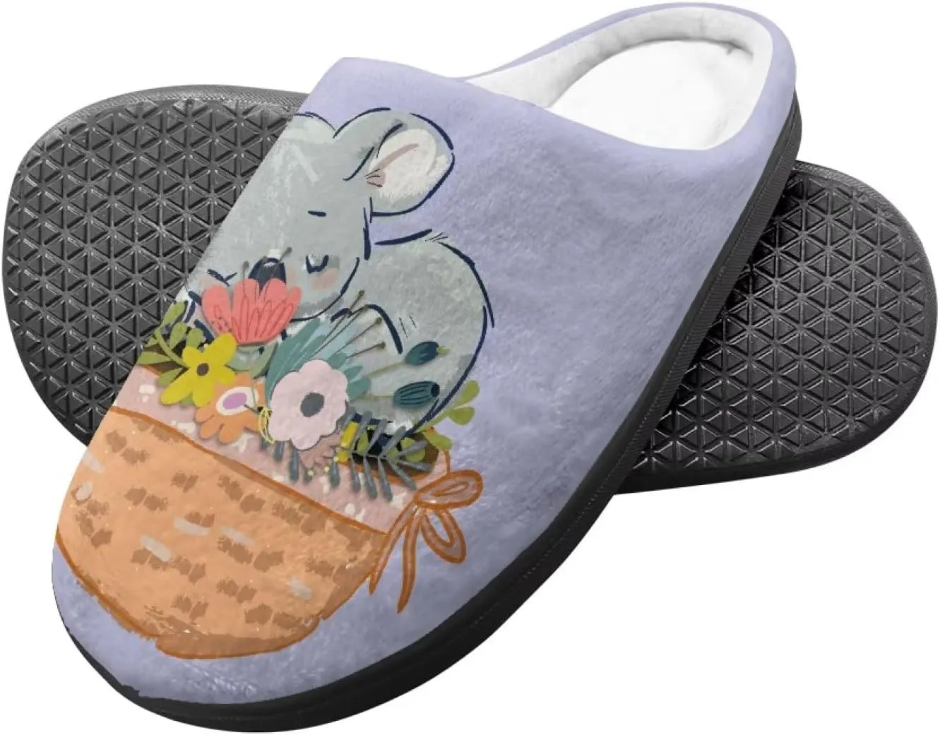 Renewold Boys Girls House Slipper Kids Warm Plush Winter Cotton Slippers Slip On Nonslip Indoor Slippers Shoes