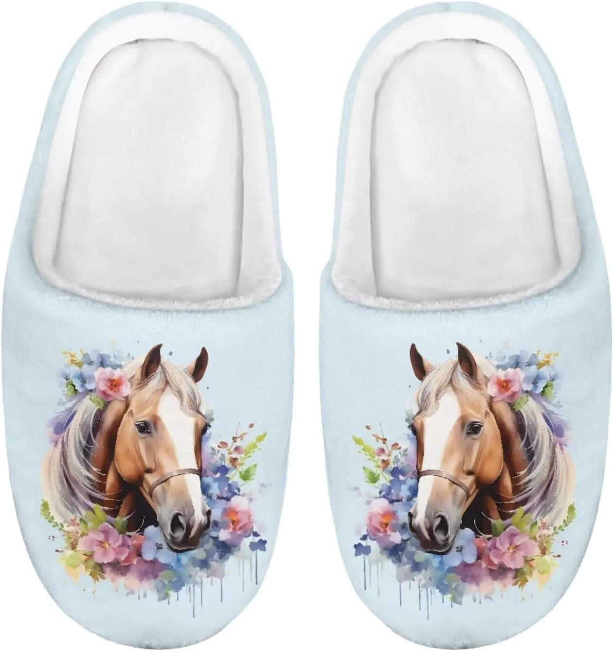 Renewold Boys Girls House Slipper Kids Warm Plush Winter Cotton Slippers Slip On Nonslip Indoor Slippers Shoes