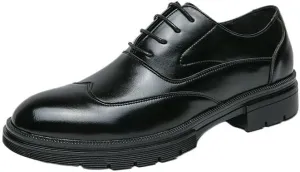 Retro Wingtip Brogue Lace Up Formal Shoes British Style Luxury Leather Oxford Shoes Daily Comfortable Footwear for Work Wedding
