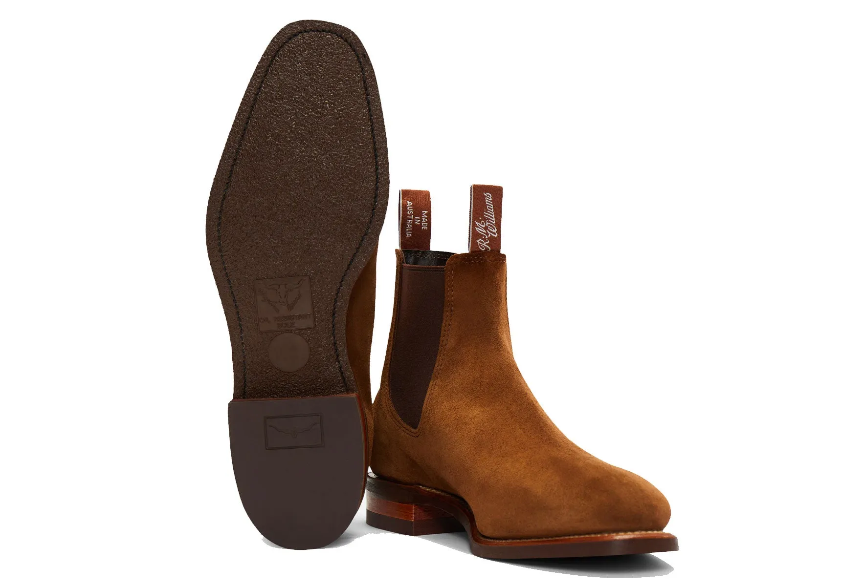 R.M. Williams Comfort Craftsman Suede Chelsea Boot - Cedar