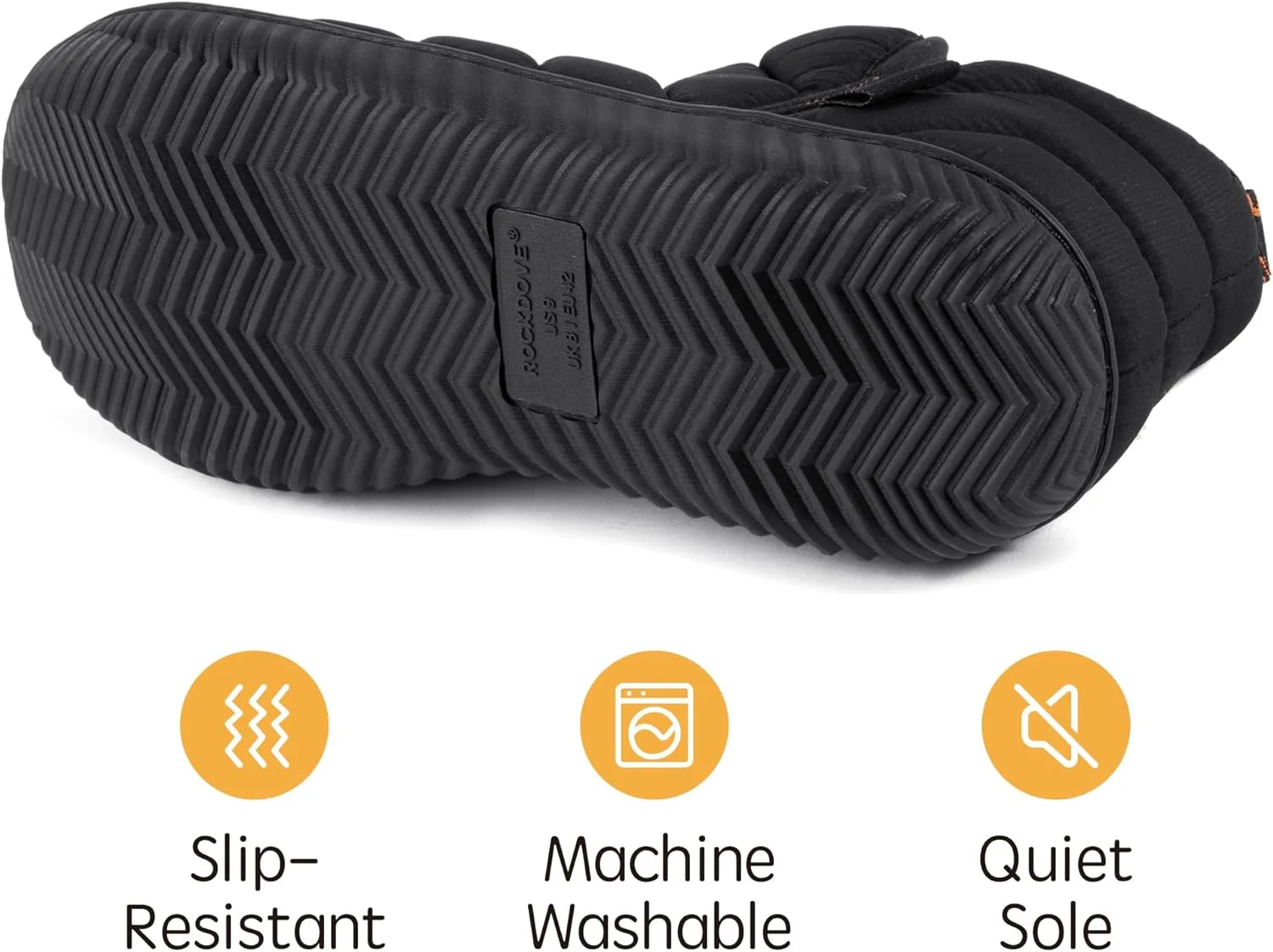 RockDove Men's Alpinz Puffer Bootie Slipper with Memory Foam