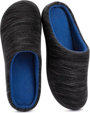 RockDove Men's Birdseye Knit Memory Foam Lounge Slipper with Indoor Oudoor Sole