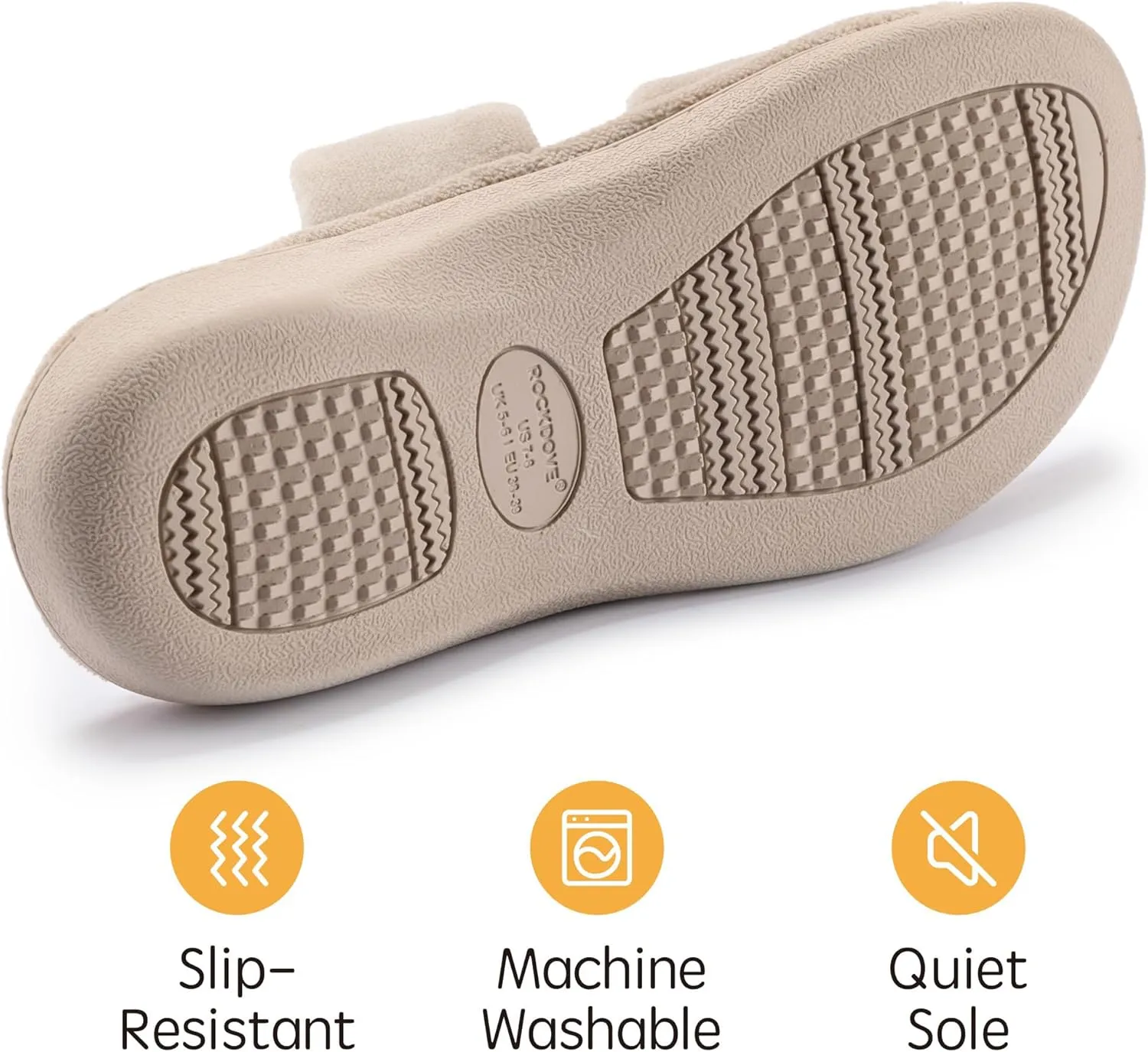 RockDove Women's Dual-Strap Adjustable Slipper with Arch Support