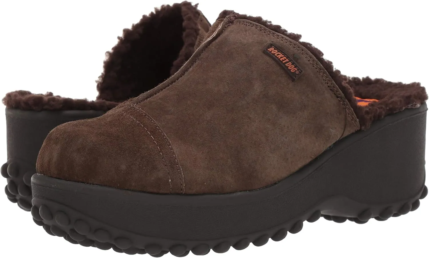 Rocket Dog Women Platform Comfort Shearling Clog Mule